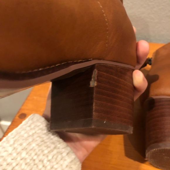 TOMS CARAMEL TASSEL ZIP CARPE DIEM ANKLE BOOTS SIZE 10 - Picture 6 of 8